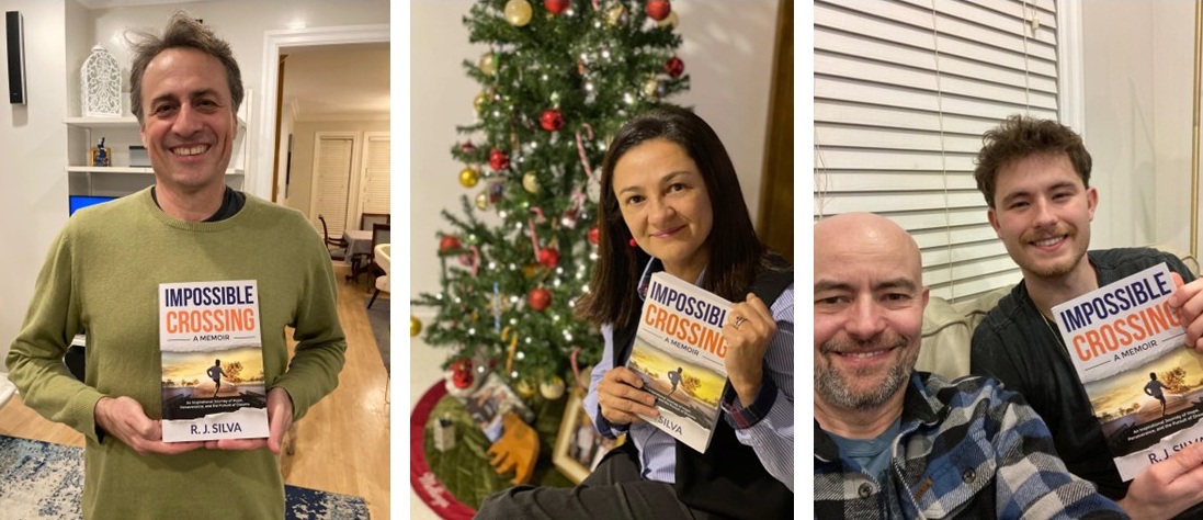 Readers holding copies of Impossible Crossing in meaningful personal moments